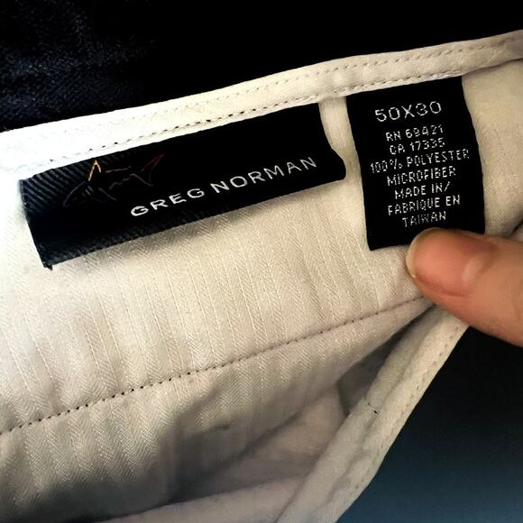 Greg Norman Black Slacks with Cuffed Hem 50x30 RN 69421. - Picture 9 of 9